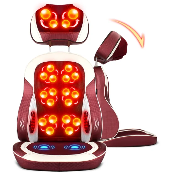 El mejor cojín de masaje de cintura Lumbar para la parte inferior del cuerpo Shiatsu eléctrico portátil con masaje de respaldo de asiento de coche con calor