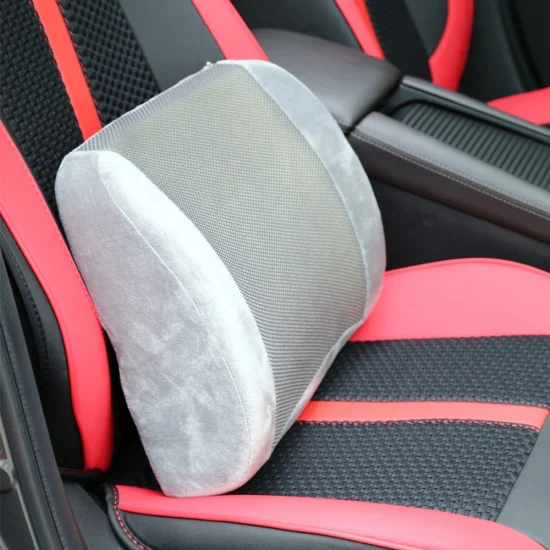 Cojín de apoyo Lumbar de espuma viscoelástica para respaldo de coche de madera para silla de ruedas cómoda